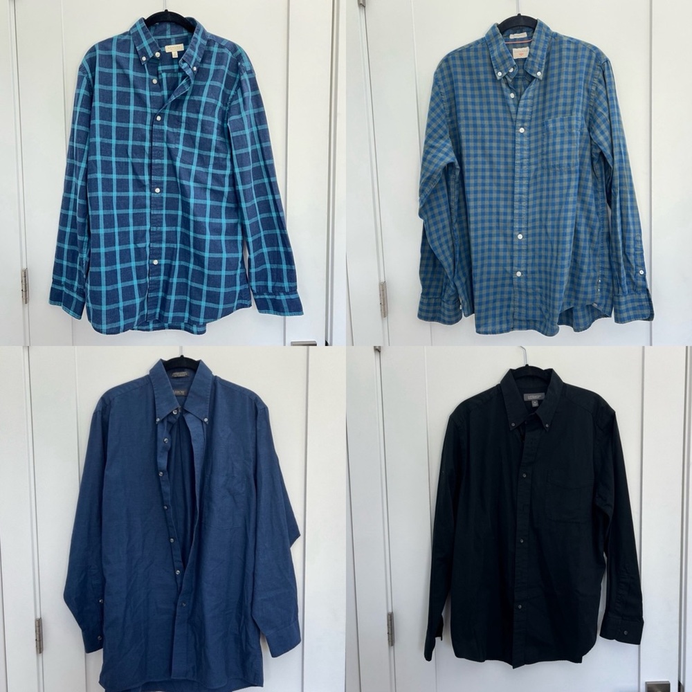 Men’s 4-Shirt Bundle - Dockers, Sonoma, Arrow, Croft & Barrow Size Medium